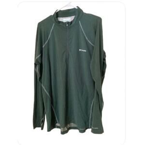 Columbia Men's Layered Shirt Long Sleeve Green Engineered Foil Lined  Size 2XL